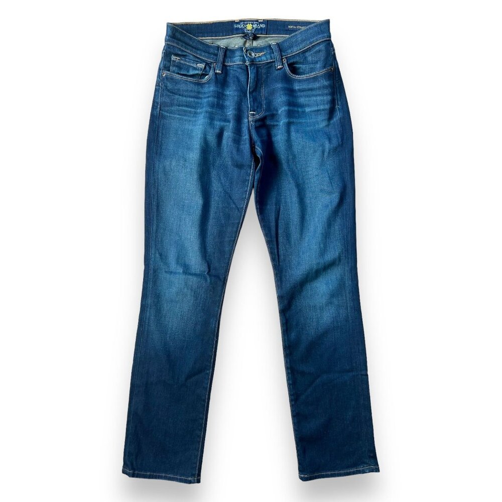 Lucky Brand Sofia Straight Ankle Jeans Dark Wash Stretch
